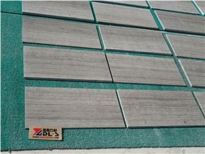 China Wood Marble Grey Wood Grain Marble Wall Tiles Honed with Waterproof Finishing, Wood Grey Marble Tiles