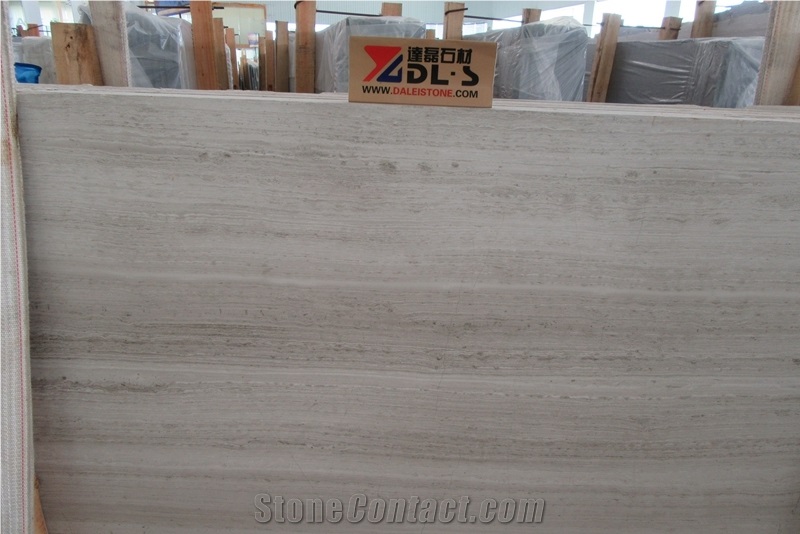 High Quality China White Wooden Marble Slabs,White Wood Veins Marble Slabs, White Oak Marble Slabs