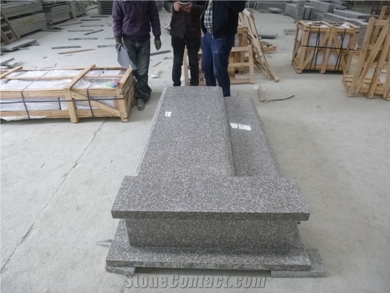 Poland Style Cheap Chinese Tombstone Polished G664 Pink Granite Monument