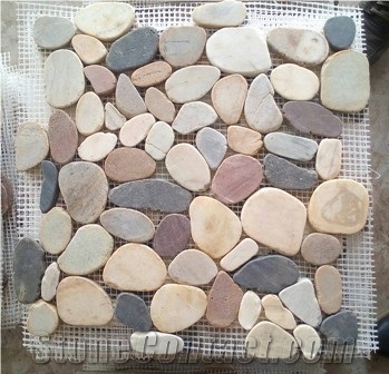 Flat Stone River Pebble Mosaic