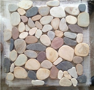 Flat Stone River Pebble Mosaic