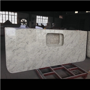 Customized Design River White Granite Kitchen Tops India White Granite Kitchen Countertop