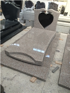 G635 Granite Heart Shaped Headstone Designs