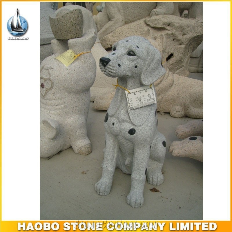 Hand Carved Outdoor Granite Stone Animal Dog Sculpture