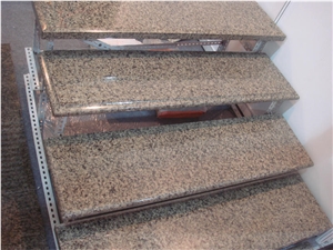 Indoor Tan Brown Granite Polished Step Tread, Stairs & Steps, Stair Risers