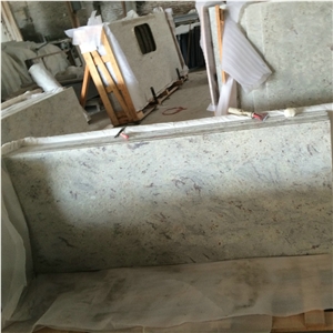 Modern River White Granite Bathroom Countertop