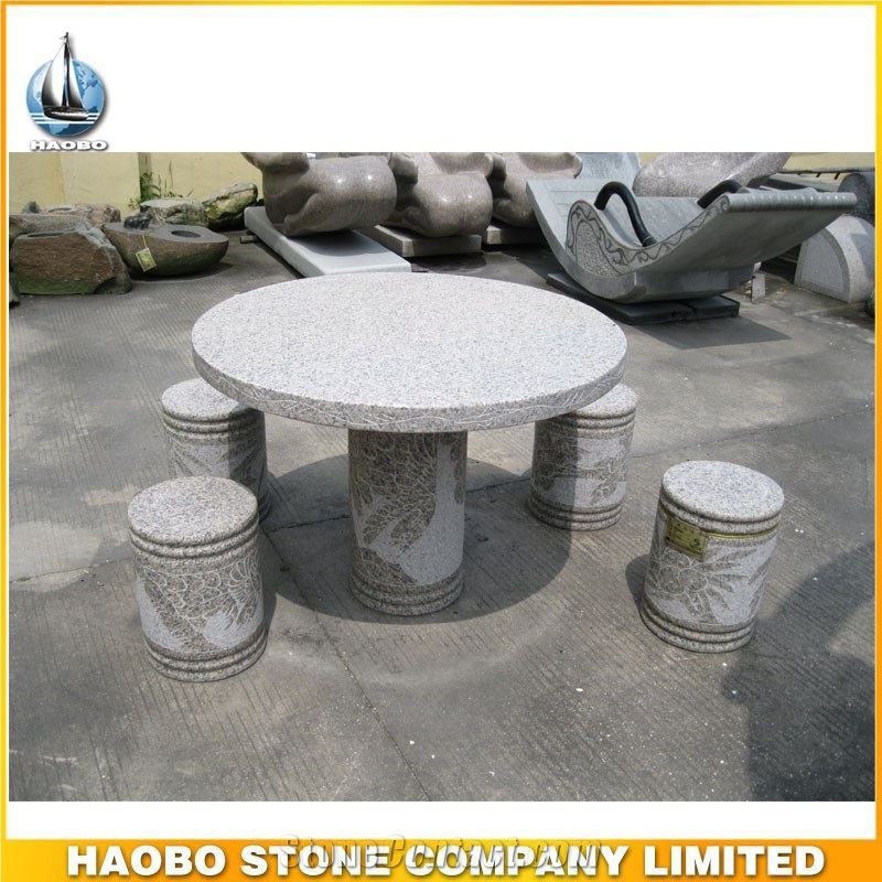 Outdoor Granite Garden Stone Table and Chairs