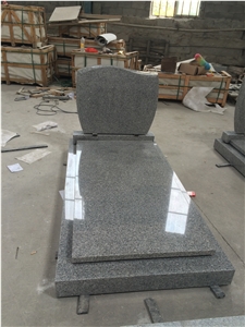 Polished European Style G603 Granite Headstone and Monument