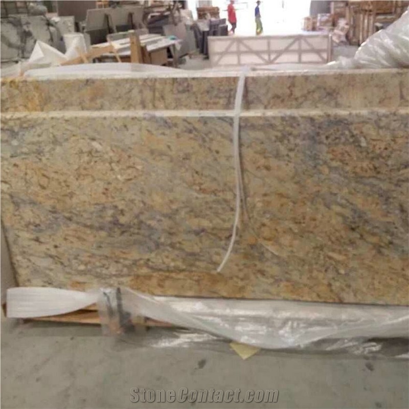 Traditional Golden Crystal Granite Kitchen Worktops
