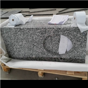 Wholesale Prices Spray White Granite Bathroom Top