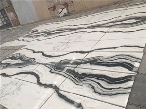 Dalmata Marble, China Panda White Marble Bookmatch Project