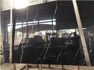 New Nero Oriental Marble,China Black with Vein Marble,China Marquina Marble,China Nero Marquina Marble Slab Polished