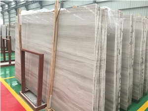 White Wood Grain Marble Tile & Slab,Wooden White Marble,White Serpeggiante,China Serpeggiante Marble,Serpeggiante White Marble,White Wood Veins Marble,Chenille White Marble,Báimù Wén Slab