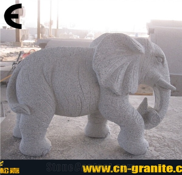 China Grey Granite G633 Handcraved Animal Sculpture Elephant Carvings,Grey Stone Garden Sculpture Landscape Sculpture & Statue