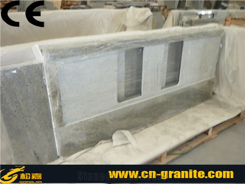 China Kashmir White Granite Kitchen Countertops,Chinese White Granite Kitchen Countertops,Polished Finished Kashmir White Granite Stone