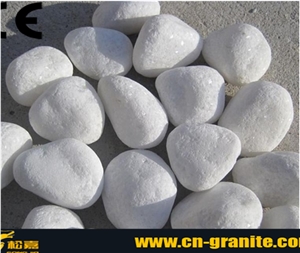 China Snow White Pebble & Gravel,White Marble Pebble,White China River Stone