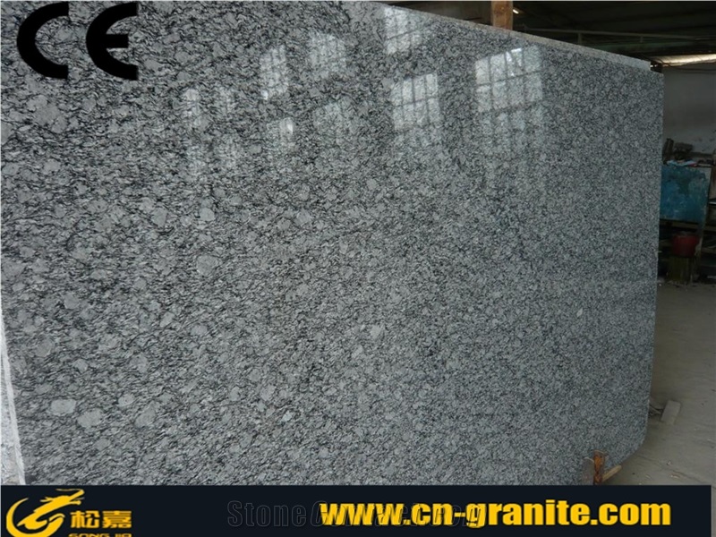 China Spray White Granite Slabs & Tiles,Seawave White Granite for Wall Covering Floor Covering,White Wave Granite,Polished Spray White Granite Skirting