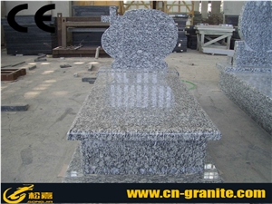 China Spray White Granite Tombstones & Monuments Design,Polished Finished White Granite Poland Style Tombstone,White Cemetery Tombstones