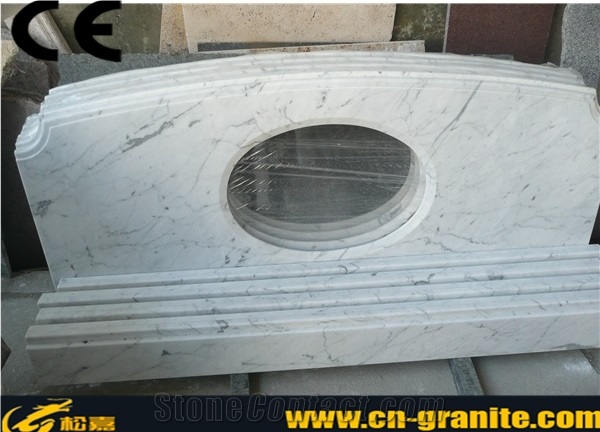 China White Marble Stone Vanity Countertop,White Marble Countertop,Polished Marble Table Tops
