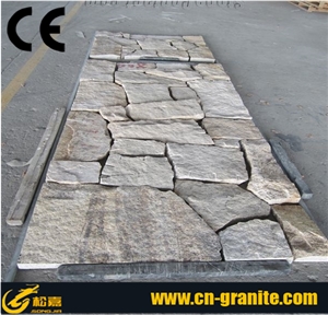 China Yellow Granite G682 Flagstone Pavers Rusty Granite Landscape Stone Yellow Irregular Flagstones
