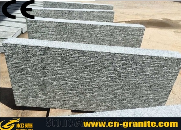Dark Green China Granite G612 Cubestone & Pavers,Chiselled Surface Chinese Granite Pavers,Green Granite Floor Covering Stone