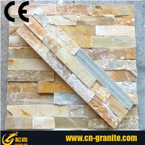 Exterior Wall Slate Cultural Stone,Cultured Stone /Rustic Slate/Rustic Cultured Stone,Rustic Stone Wall Decoration,Yellow Stone Wall Panel,Cheap Slate for Wall