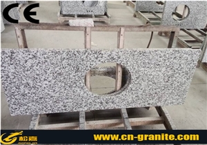 G439 China White Granite Countertops,Big White Flower Granite Kitchen Countertops,White Granite Kitchen Desk Tops