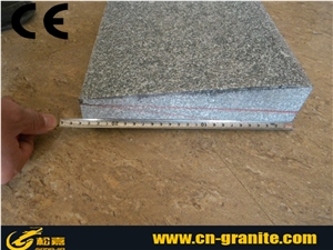 Green Granite G612 Stairs & Steps Stone,Flamed Surface Chinese Green Stone Stair Treads,3cm Thickness Green Stair Riser