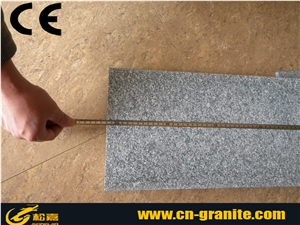 Green Granite G612 Stairs & Steps Stone,Flamed Surface Chinese Green Stone Stair Treads,3cm Thickness Green Stair Riser
