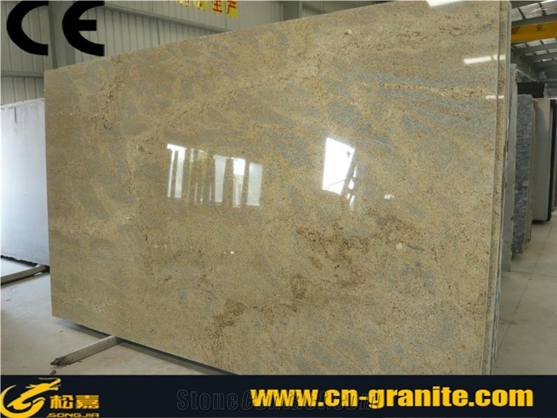 Kashmir Gold Granite Big Slabs,Polished Finished China Gold Granite Wall Covering Tiles,Kashmir Gold Granite Slab,Gold Granite Slab