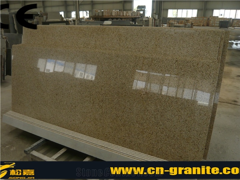 Own Quarry China Yellow Granite Big Slabs,Polished Granite Opus Pattern,Yellow Granite Floor Tiles