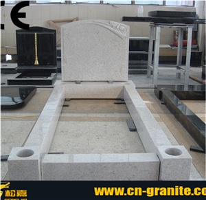 Pearl White Granite Tombstone & Monument,White Granite Carved Rose Monument,Cemetery Headstones Tombstone