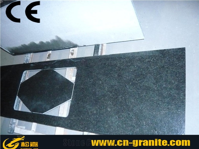 Polished China Black Pearl Granite Kitchen Countertops,Black Pearl Granite Kitchen Bar Tops,Chinese Black Granite Work Top