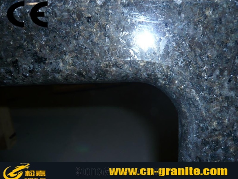 Polished China Black Pearl Granite Kitchen Countertops,Black Pearl Granite Kitchen Bar Tops,Chinese Black Granite Work Top