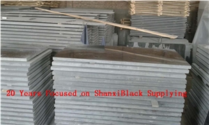 China Absolute Black Granite Polished Slabs 180x60x3cm, Shanxi Black Granite Slabs & Tiles