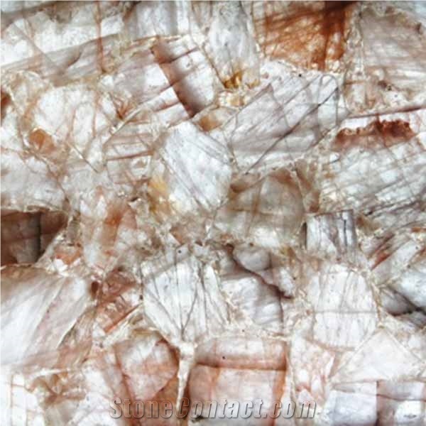 Hematite Quartz,White Semiprecious Stone Tiles & Slabs