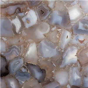 Natural Mix Agate White Semiprecious Stone Tiles & Slabs