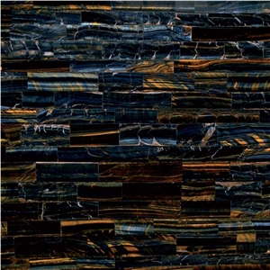 Tiger Eye Blue Semiprecious Stone Tiles & Slabs, Flooring Tiles, Covering Tiles
