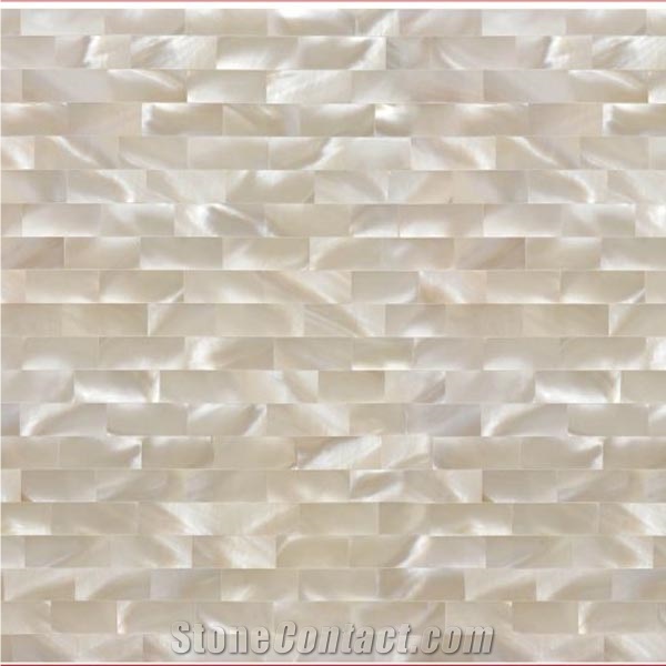 White Mop Large Semiprecious Stone Bricks, Walling Tiles