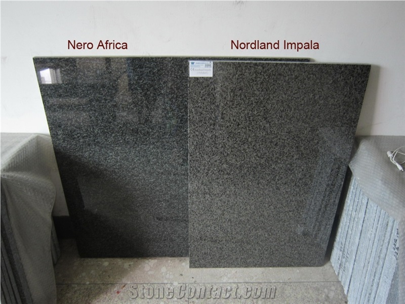 Black Granite New Nero Africa Flamed Tiles
