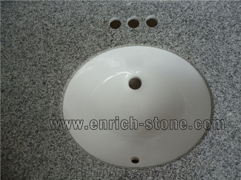 G603-J Granite Bathroom Vanity Tops, Chinese Grey Granite Bathroom Tops, G603-J Bath Tops