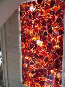 Red Agate Semiprecious Stone Slabs&Tiles ,Transpraent Bright Red Agate Slabs