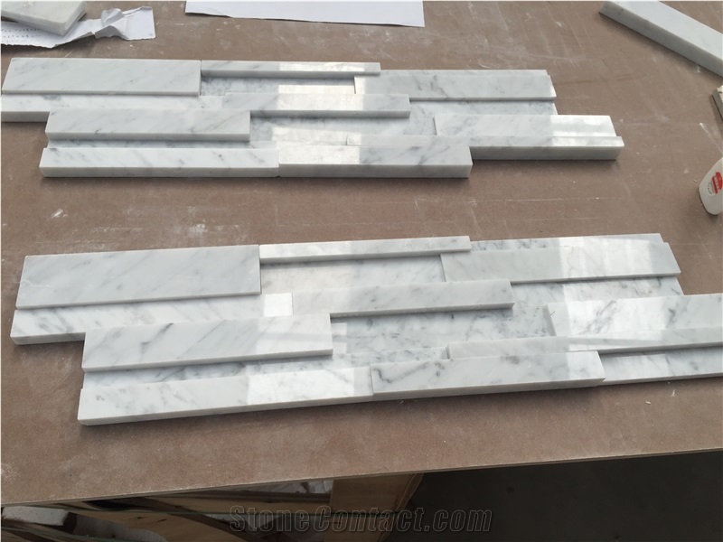 Carrara White Marble Cultured Stone,Kitchen Wall Cladding Tiles