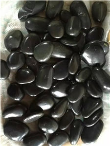 High Polished Degree Black Pebbles,Pure Black Cobblestone