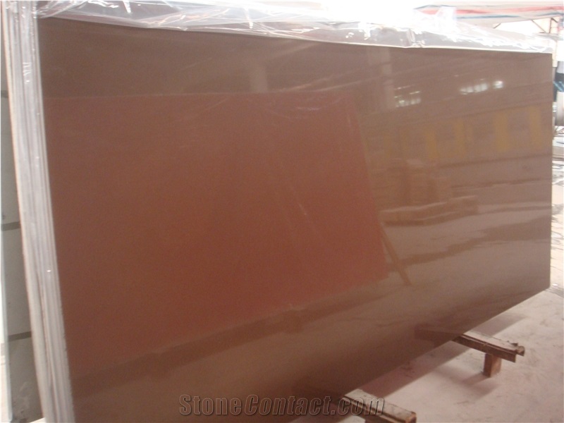 Quartz Stone Slab & Tile Pure Dark Brown Wg035