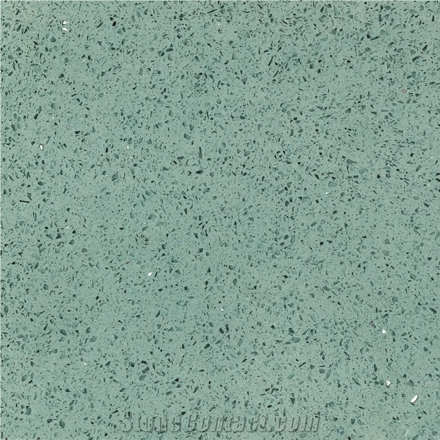 Quartz Stone Slab & Tile Silver Green Wg117