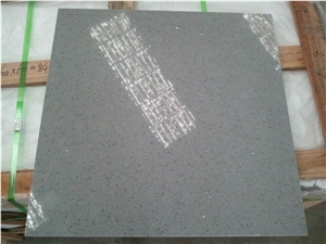 Quartz Stone Slab & Tile Silver Grey Wg136