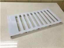 Desktop Custom Acrylic+Metal Display Rack for Quartz-Marble-Granite-Stone Samples
