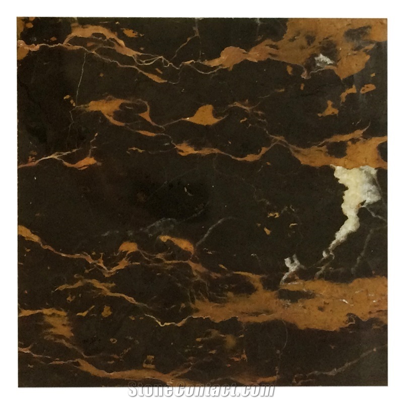 Black and Gold Tiles - 30x60 Size, Pakistani Portoro Marble Slabs & Tiles