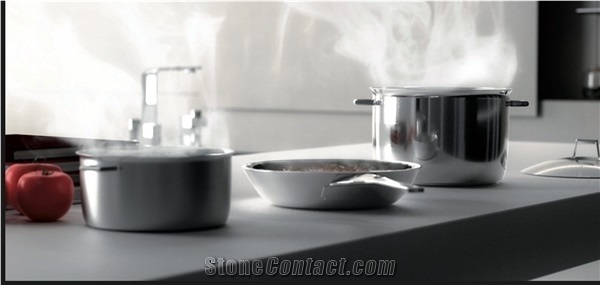 Black Selene Solid Surface Kitchen Countertop Tpb - Mini Tech